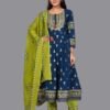black viscose rayon printed kurta palazzo set for women