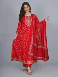 red-viscose-rayon-embroidered-kurta-sharara-set-for-women