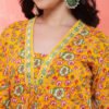 yellow embrodary kurta plazzo with dupatta sets