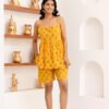 sunshine yellow floral print cami top & shorts co ord set sunshine yellow floral print cami top & shorts co ord set