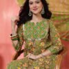 green embrodary kurta plazzo with dupatta sets