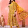 woman in yellow printed anarkali kurta set with dupatta