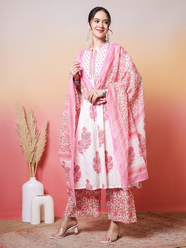 charming-white-and-rose-pink-floral-print-straight-cut-suit-set