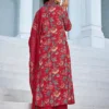 mahroon cotton kurta palazzo with duptta sets