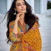 yellow cotton kurta plazzo dupatta sets