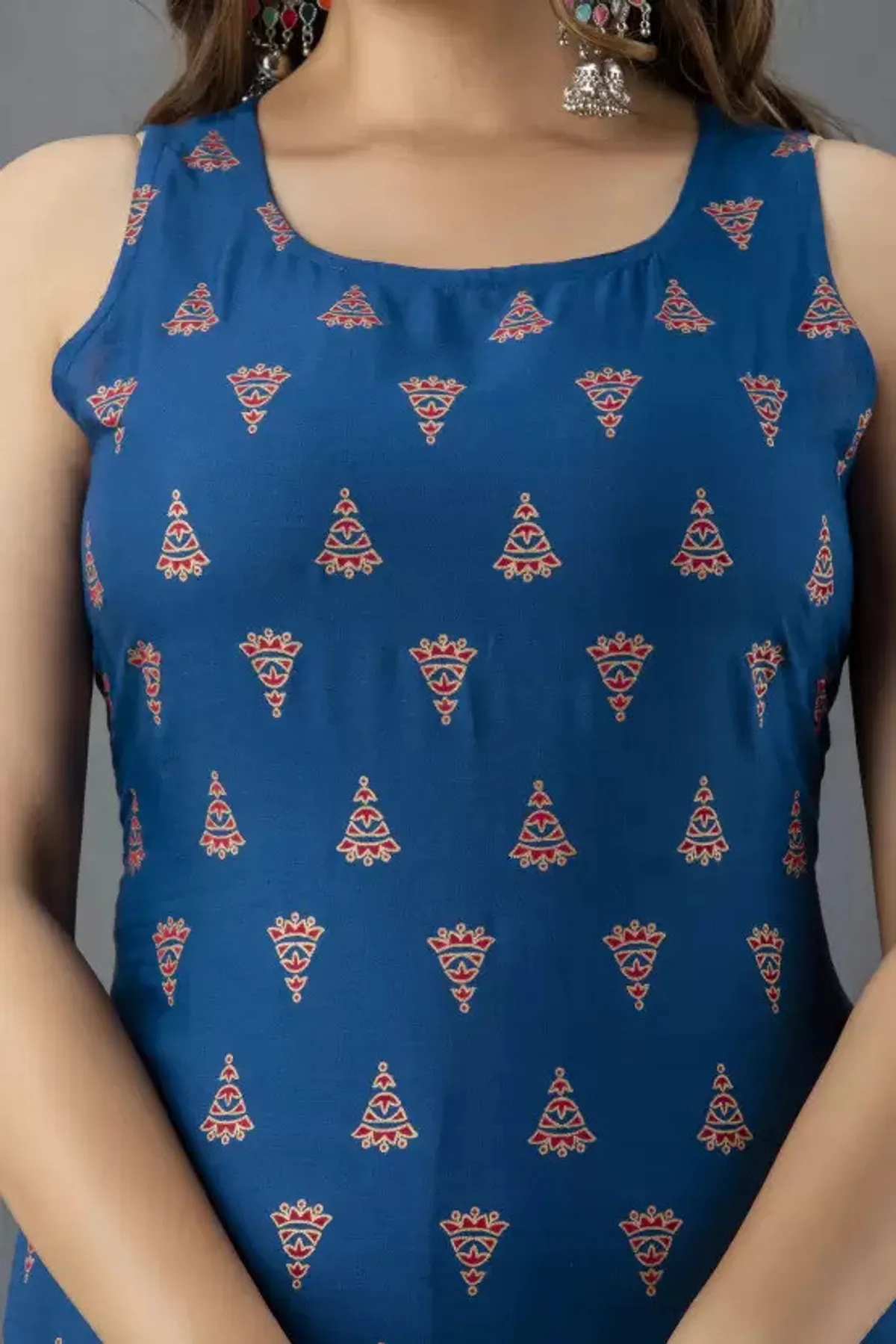 black viscose rayon floral print straight kurta for women